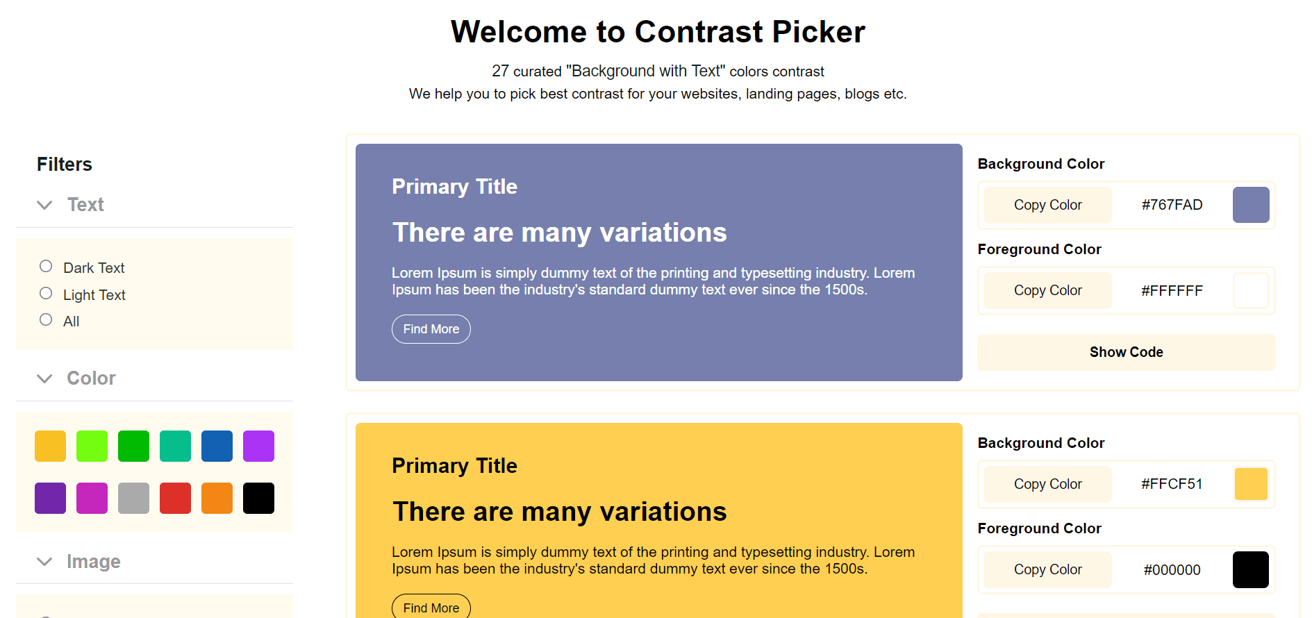 Color Contrast Collection cover